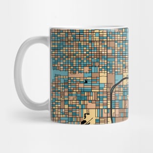 St. Petersburg Map Pattern in Mid Century Pastel Mug